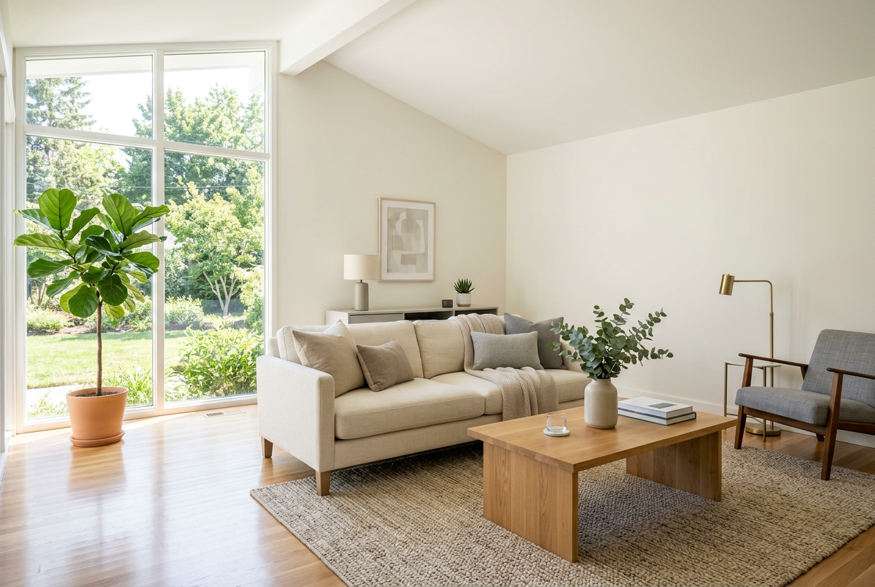 Spotless residential living room